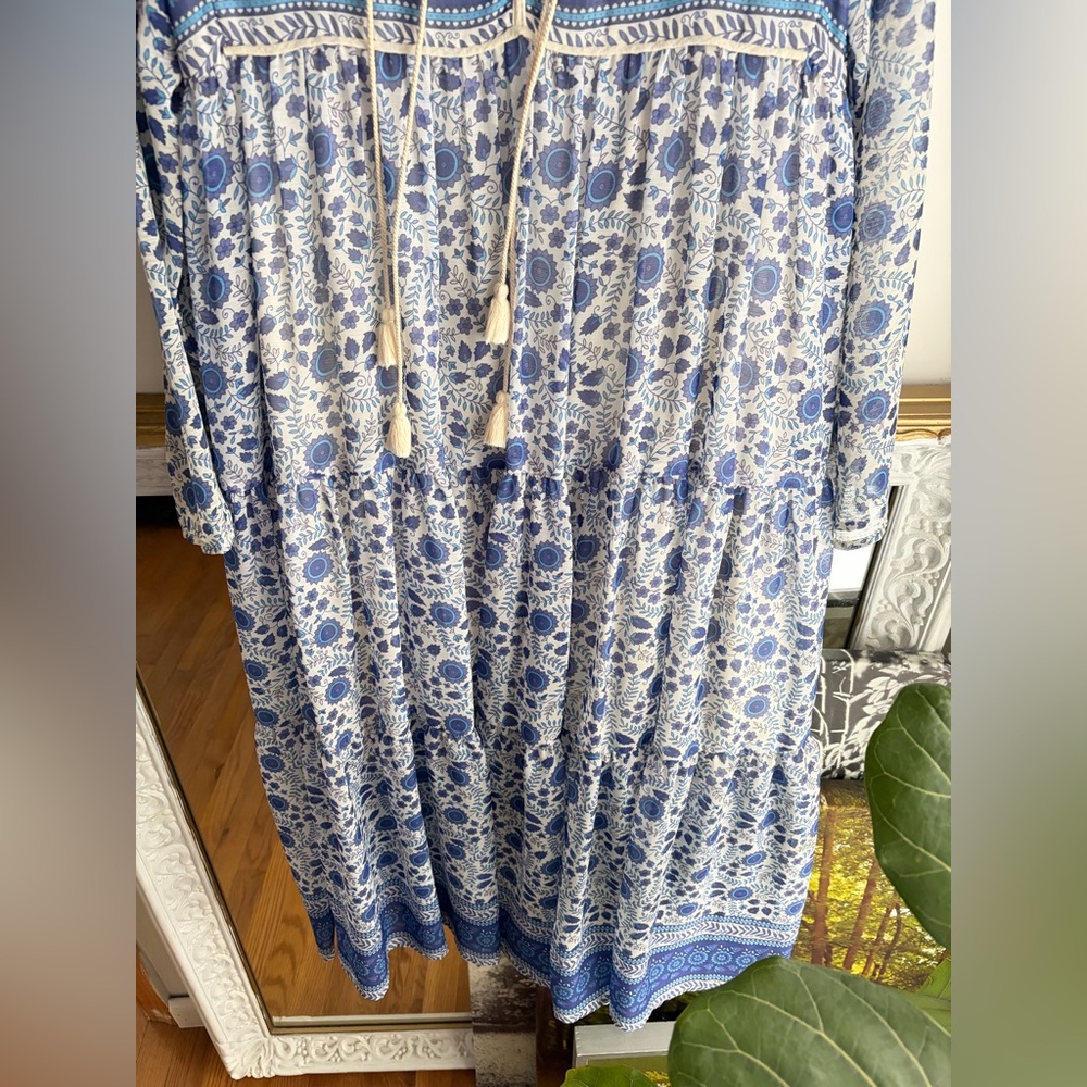 Rare Christy Dawn The Paloma Dress in blue Paisley oversized fit Spring Summer - Picture 7 of 12